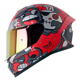 Casco Shaft 559 Dimon Gris Oscuro Rojo
